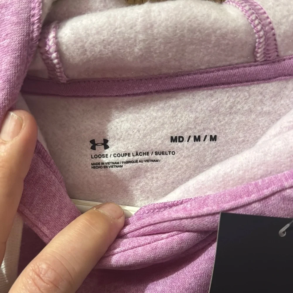 Under Armour Light Pink Hoodie with Logo Never worn - Picture 3 of 7